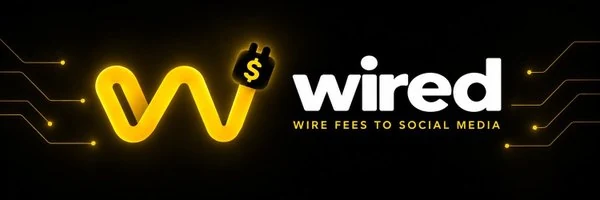 Bannière WIRED issue de la fiche du token : un W jaune terminé par une prise, sur fond noir.